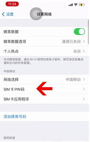 公主岭苹果14维修网分享如何给iPhone14的SIM卡设置密码 